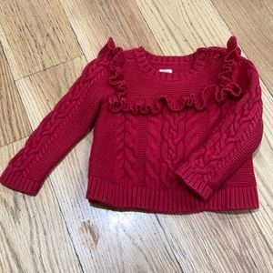 Gap Cable Knit Sweater with Ruffles
